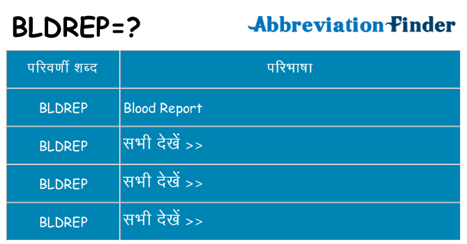 bldrep का क्या अर्थ है