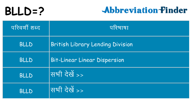 blld का क्या अर्थ है