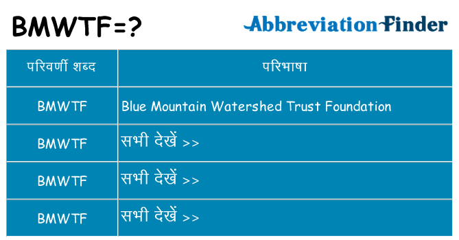 bmwtf का क्या अर्थ है