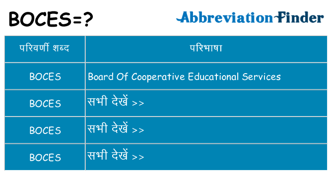 boces का क्या अर्थ है