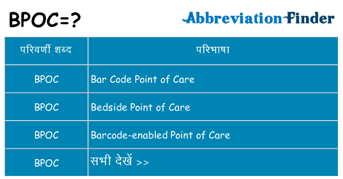 bpoc का क्या अर्थ है
