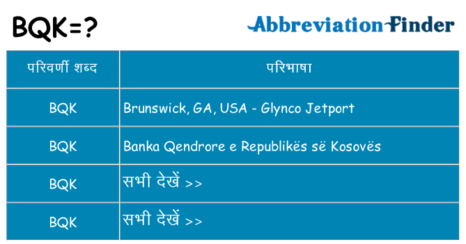 bqk का क्या अर्थ है