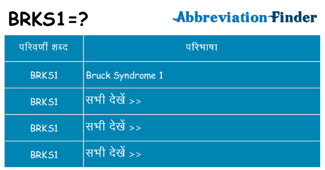 brks1 का क्या अर्थ है