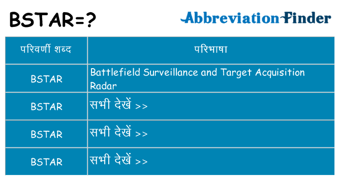 bstar का क्या अर्थ है