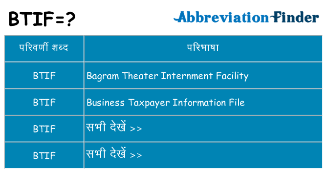 btif का क्या अर्थ है
