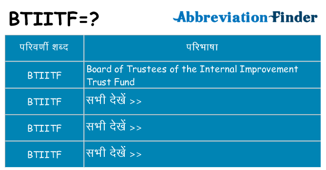 btiitf का क्या अर्थ है