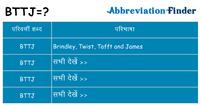 bttj का क्या अर्थ है