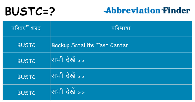 bustc का क्या अर्थ है