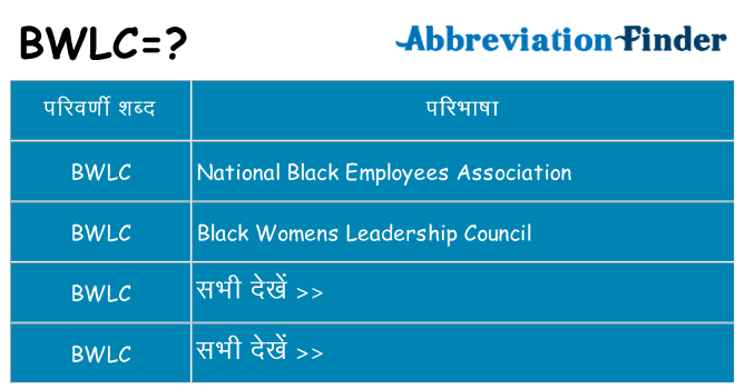 bwlc का क्या अर्थ है