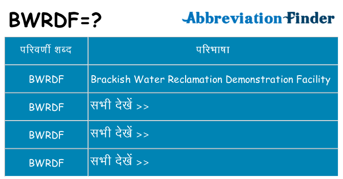 bwrdf का क्या अर्थ है