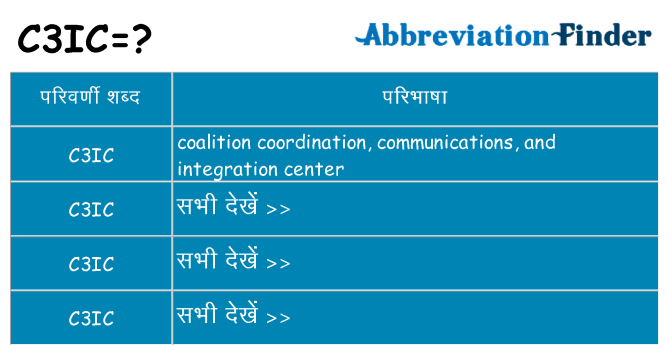 c3ic का क्या अर्थ है