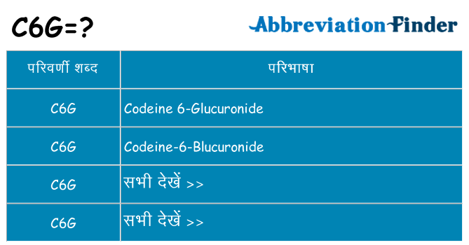 c6g का क्या अर्थ है