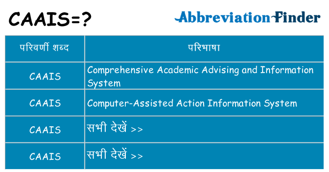 caais का क्या अर्थ है