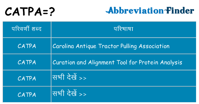 catpa का क्या अर्थ है