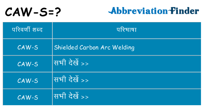 caw-s का क्या अर्थ है