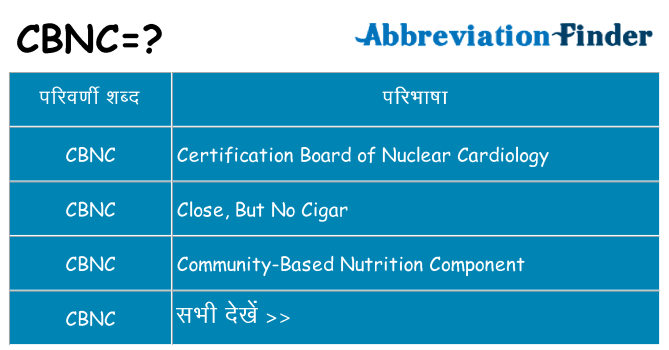 cbnc का क्या अर्थ है