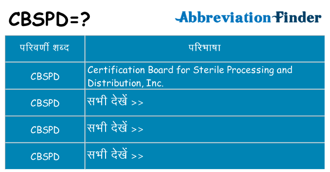 cbspd का क्या अर्थ है
