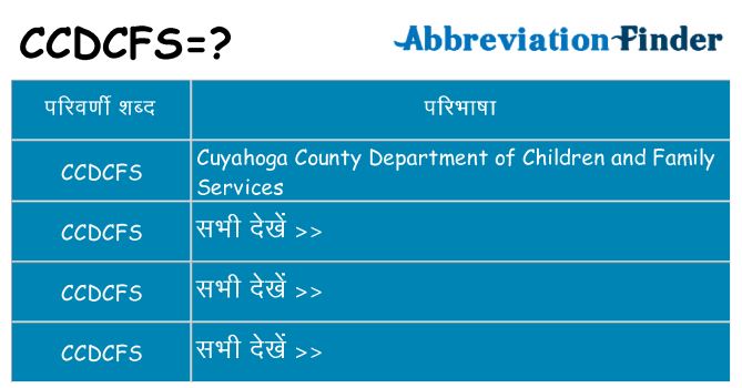 ccdcfs का क्या अर्थ है