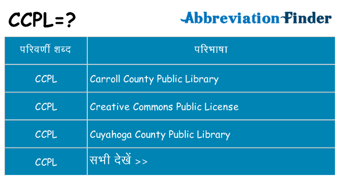 ccpl का क्या अर्थ है