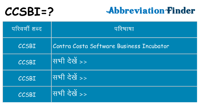 ccsbi का क्या अर्थ है