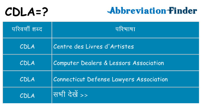 cdla का क्या अर्थ है