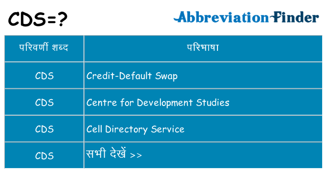 cds का क्या अर्थ है