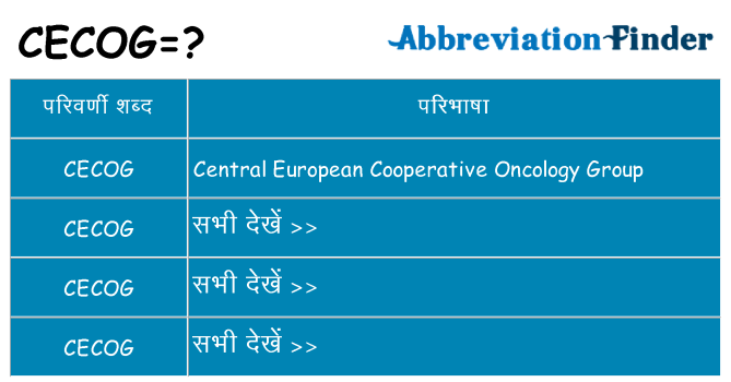 cecog का क्या अर्थ है