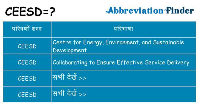 ceesd का क्या अर्थ है
