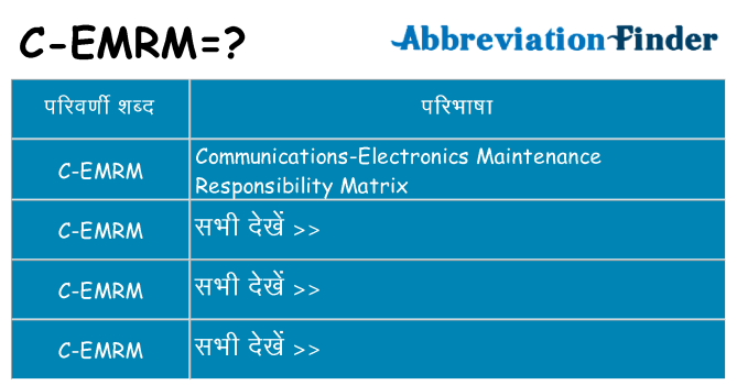 c-emrm का क्या अर्थ है