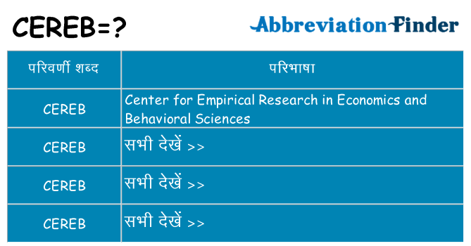 cereb का क्या अर्थ है