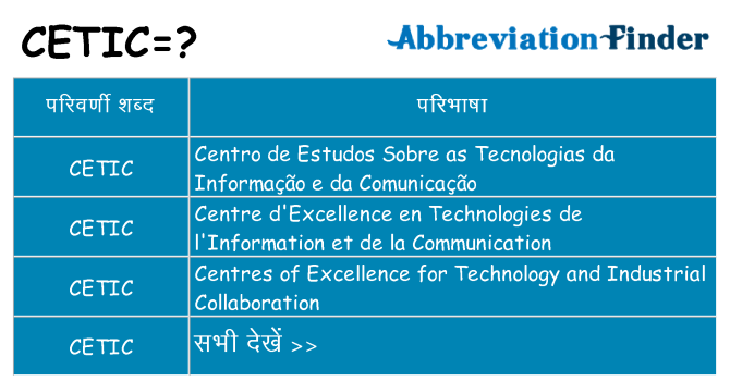 cetic का क्या अर्थ है