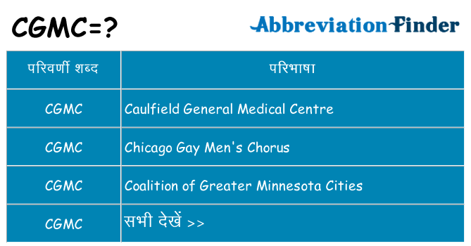 cgmc का क्या अर्थ है
