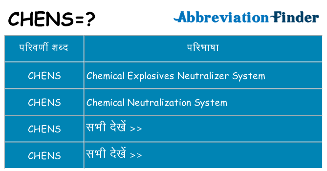 chens का क्या अर्थ है