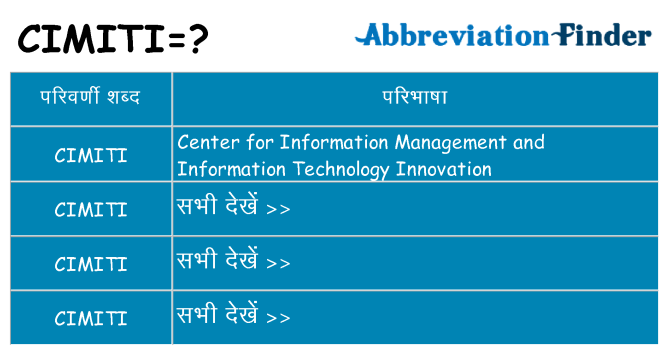 cimiti का क्या अर्थ है