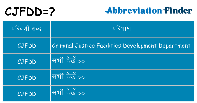 cjfdd का क्या अर्थ है