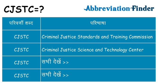 cjstc का क्या अर्थ है