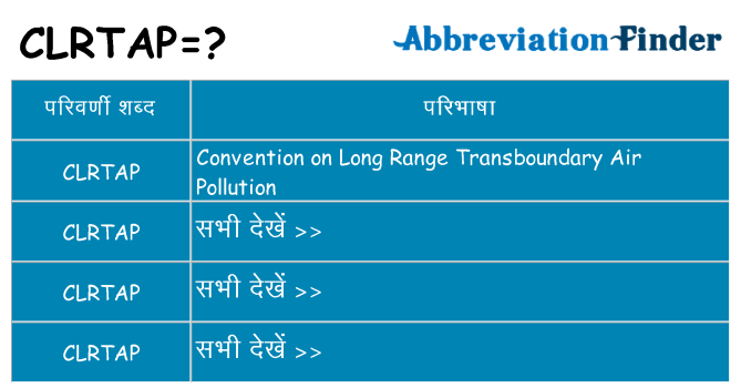 clrtap का क्या अर्थ है