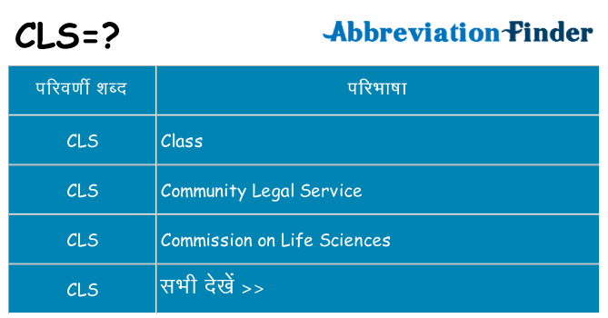 cls का क्या अर्थ है