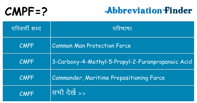 cmpf का क्या अर्थ है