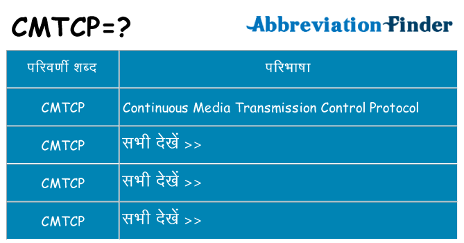 cmtcp का क्या अर्थ है