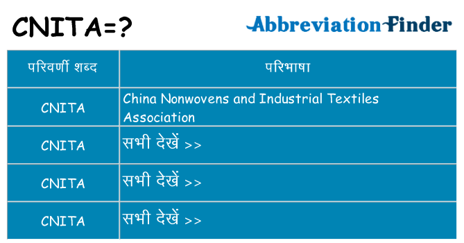 cnita का क्या अर्थ है