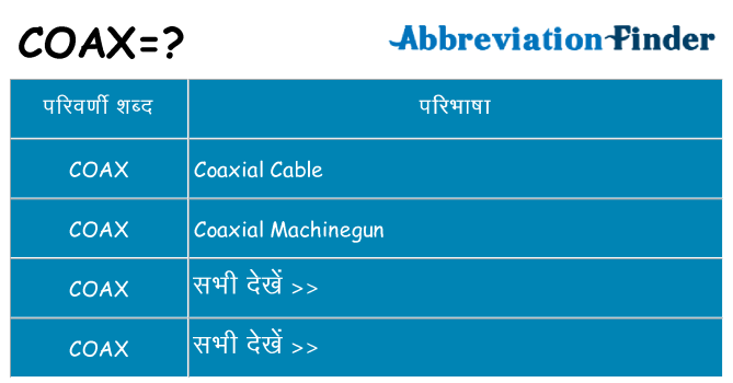coax का क्या अर्थ है