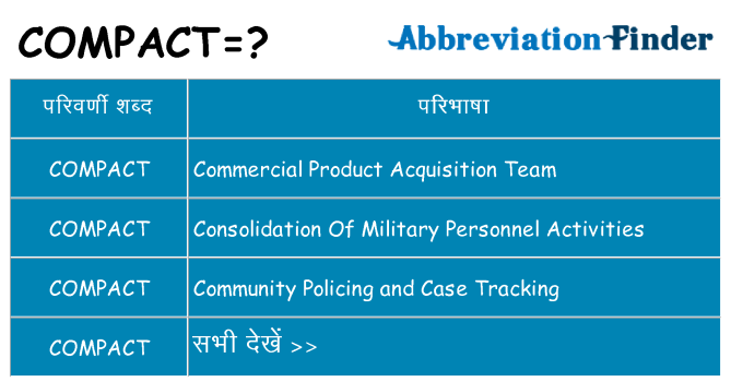 compact का क्या अर्थ है