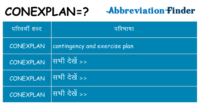 conexplan का क्या अर्थ है