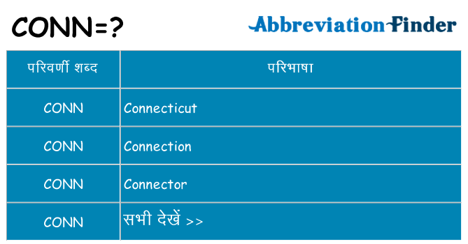 conn का क्या अर्थ है