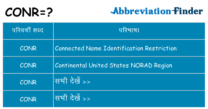 conr का क्या अर्थ है