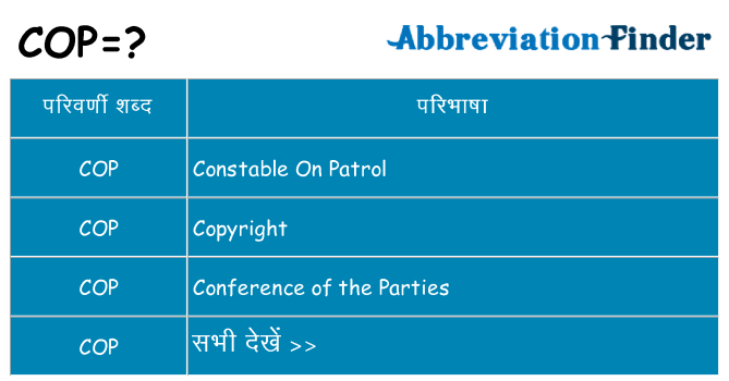 cop का क्या अर्थ है