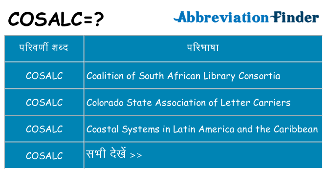 cosalc का क्या अर्थ है