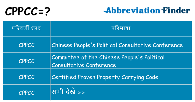 cppcc का क्या अर्थ है