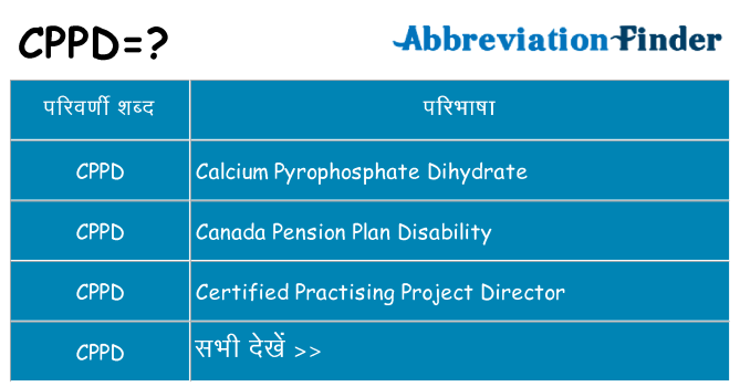 cppd का क्या अर्थ है